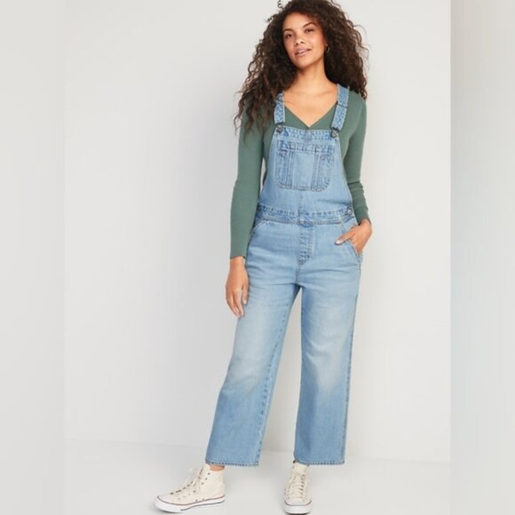 Gap Carpenter Retro 90s Baggy Wide-Leg Non-Stretch Jean Overalls XXXL/3X - Picture 1 of 8